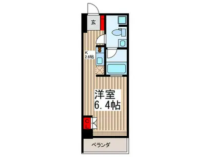 リブシス浦和(ワンルーム/1階)の間取り写真