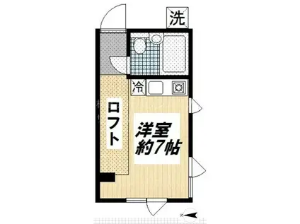 アビタシオン下高井戸(ワンルーム/3階)の間取り写真