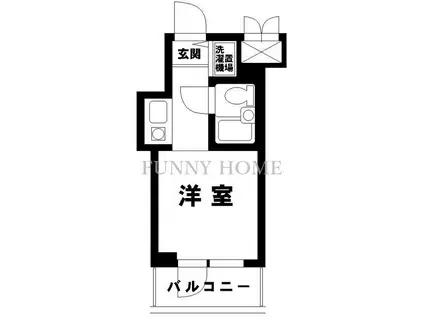 扶桑ハイツ経堂(ワンルーム/4階)の間取り写真
