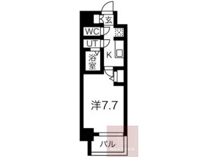 MJC大阪ラフィーネ(1K/3階)の間取り写真