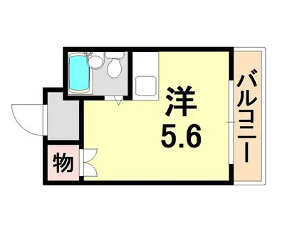 シャトー第8神戸(ワンルーム/7階)の間取り写真