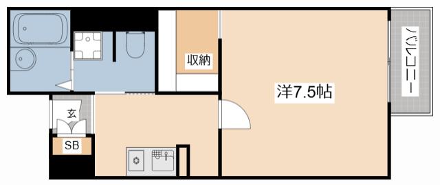 エスポワール加西(ワンルーム/3階)の間取り写真