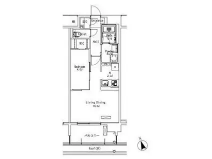 SLR東岡崎駅前(1LDK/7階)の間取り写真