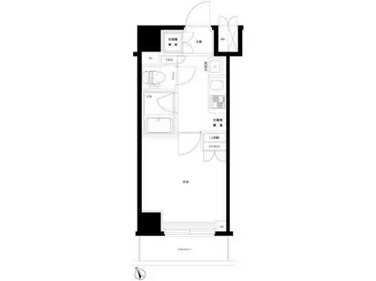 ルーブル高津(1K/2階)の間取り写真