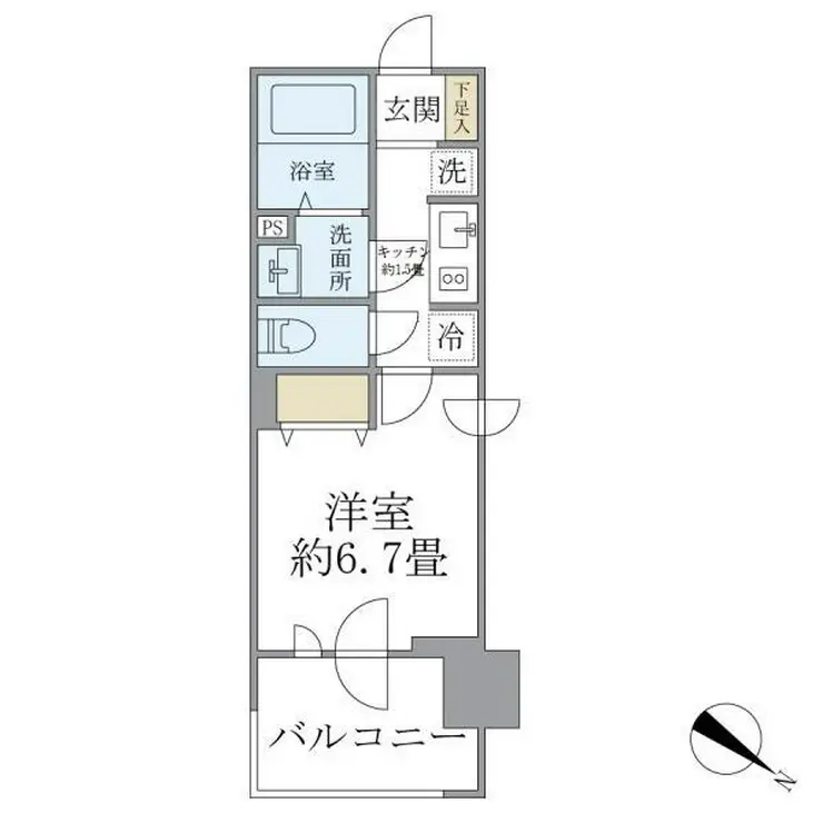 フェルモ横浜桜木町 4階階 間取り