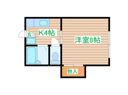 パルゾーンI(1K/2階)の間取り写真