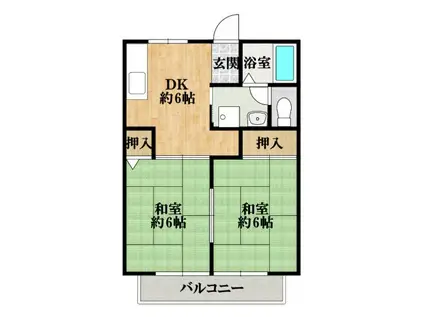 PACIFIC LAVIE(2DK/2階)の間取り写真