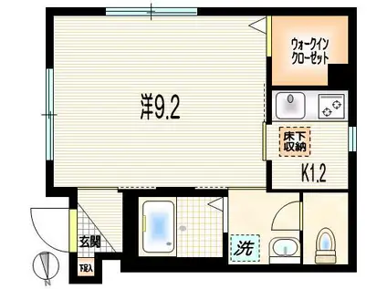 MAULOA GARDEN(1K/1階)の間取り写真