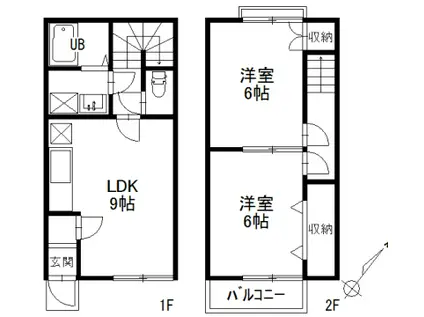 エスペランサ(2LDK/1階)の間取り写真