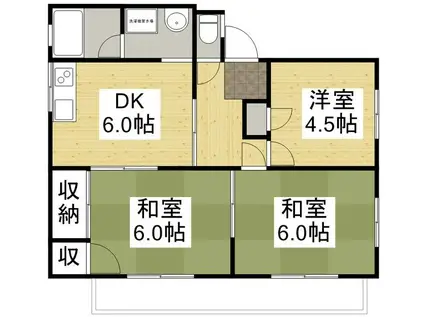 メゾン.ド.プチ(3DK/3階)の間取り写真