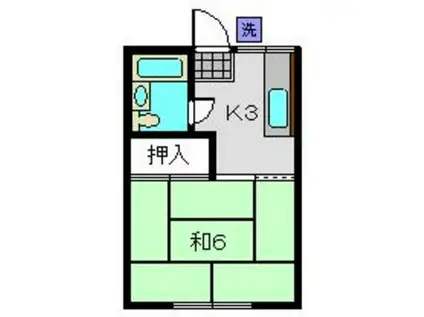 コタニハウス(1K/1階)の間取り写真