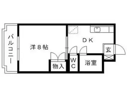 アビタ美吉III(1K/3階)の間取り写真