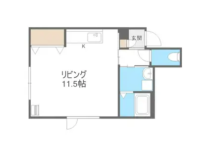 前田K-STAGE1(ワンルーム/1階)の間取り写真