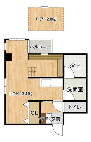 ルネスフォレスト(ワンルーム/5階)の間取り写真