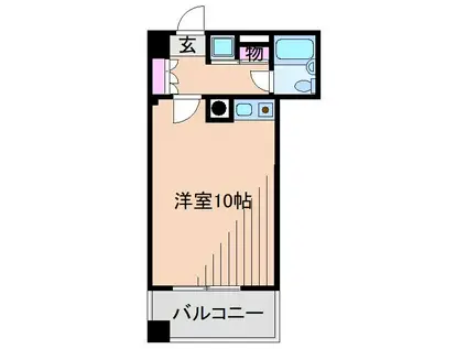 ダイアパレスグランデージ大倉山弐番館(ワンルーム/2階)の間取り写真