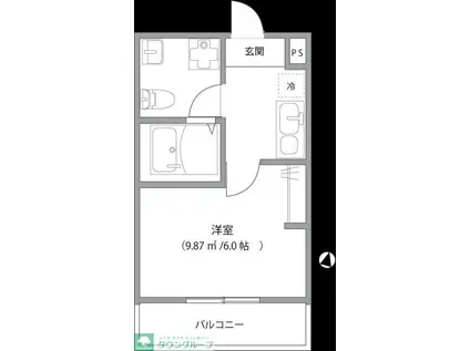 DELIGHT TOWN(1K/3階)の間取り写真