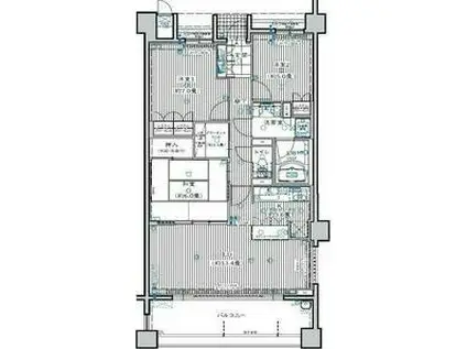 ウィスティリア浜松ウエスト(3LDK/1階)の間取り写真