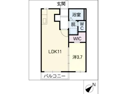 コーポエポリアE(1LDK/2階)の間取り写真