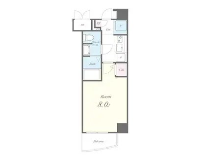 スプランドゥール(1K/6階)の間取り写真