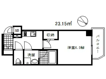 ファーストフィオーレ神戸駅前(1K/3階)の間取り写真