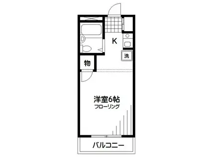 アーバンヒルズテリー(1K/2階)の間取り写真