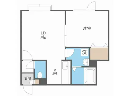 フェアリー(1LDK/2階)の間取り写真