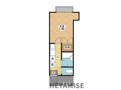 ハイツエコー(1K/1階)の間取り写真