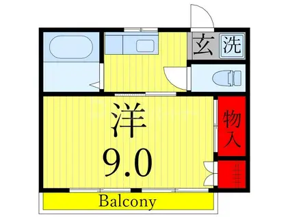 メゾンシカノ(1K/2階)の間取り写真