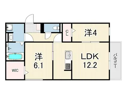 ダイヤハウス5(2LDK/3階)の間取り写真