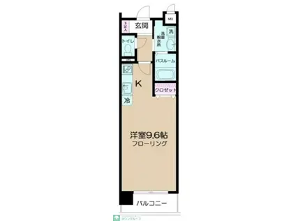 カーサグランデ生麦(ワンルーム/8階)の間取り写真