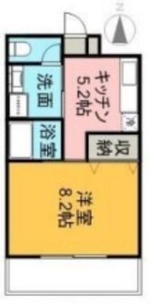 ビュー倉敷(1K/6階)の間取り写真