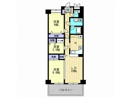 ヴィラコートSEI(2SLDK/3階)の間取り写真