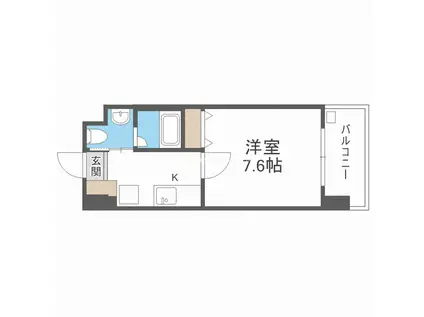 FDS FELICE(1K/6階)の間取り写真