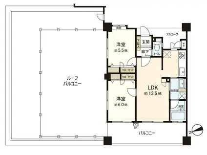 アルフィーネ高宮クラシコ(2LDK/7階)の間取り写真