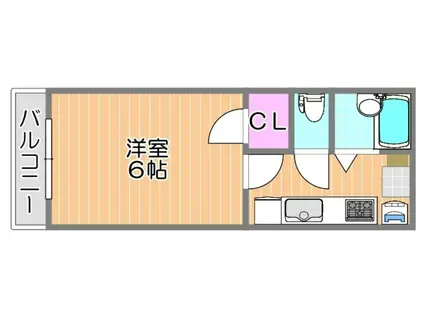 コーポラス須磨(1K/3階)の間取り写真