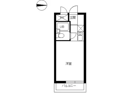 スカイコート橋本第2(1K/2階)の間取り写真