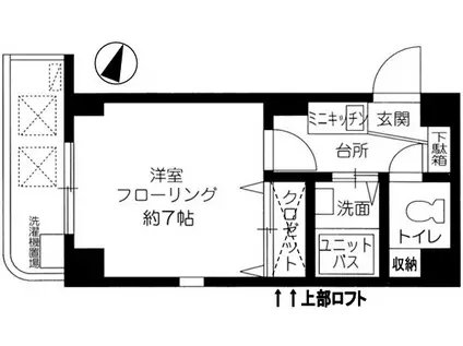スマイル春日野(1K/5階)の間取り写真