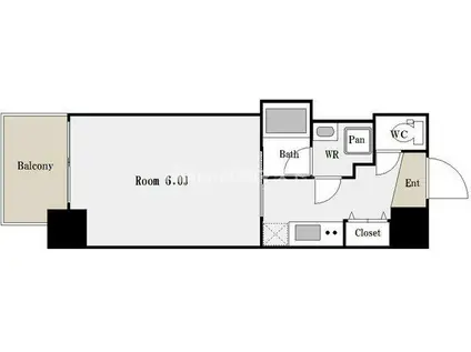 フィーノ(1K/3階)の間取り写真