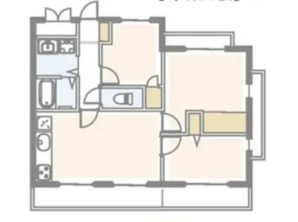 ブレストヒルズ篠原(3DK/2階)の間取り写真