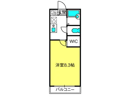 アヴェールメゾン(1K/1階)の間取り写真