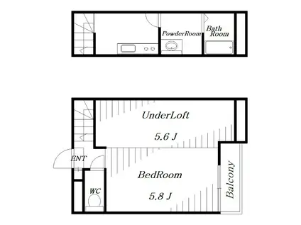 BLUEMOON(ワンルーム/1階)の間取り写真