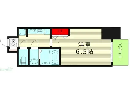 S-RESIDENCE都島ELEGANT(1K/5階)の間取り写真