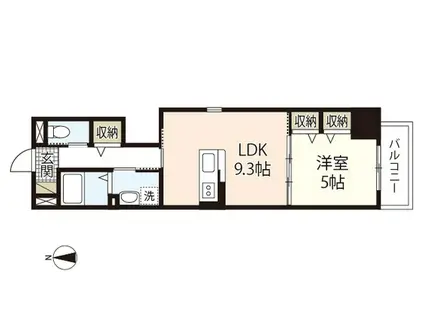 MONTE LIBRO (1LDK/8階)の間取り写真