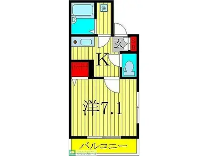 レジデンス・カメアリ(1K/3階)の間取り写真