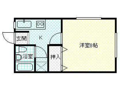 コーポ松崎(1K/2階)の間取り写真