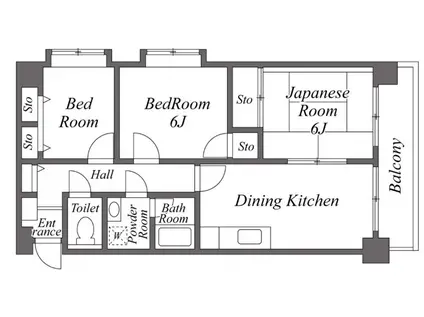 ラ・ビスタ パークハウス(3DK/5階)の間取り写真