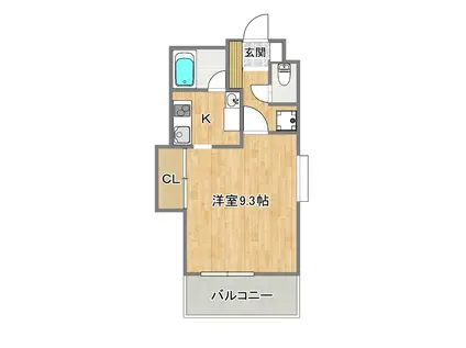 ブライト 岸里(1K/7階)の間取り写真