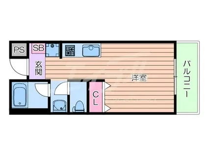 グランドメゾンII(ワンルーム/3階)の間取り写真