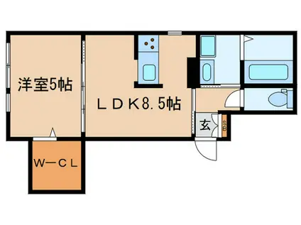 LA CREMA 池袋本町(1LDK/3階)の間取り写真