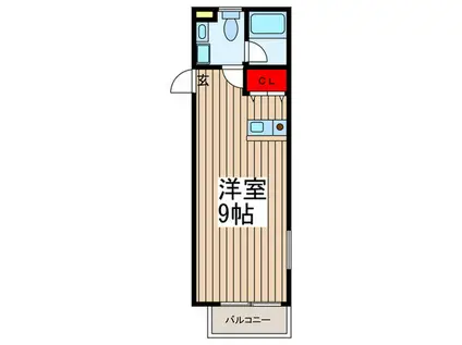 K FRATS(ワンルーム/1階)の間取り写真